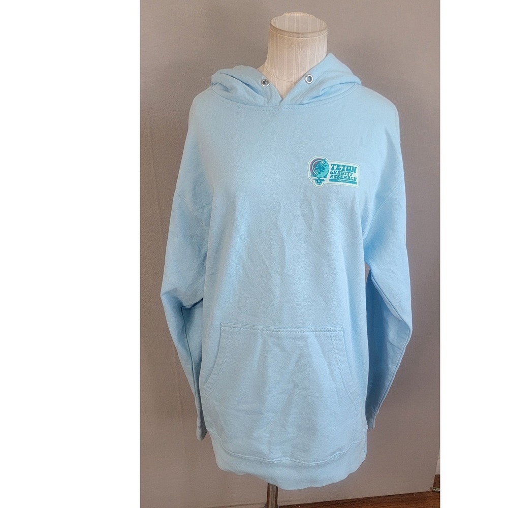 Teton Gravity Research Hoodie Medium Blue Grateful Dead Graphic Mens Pullover